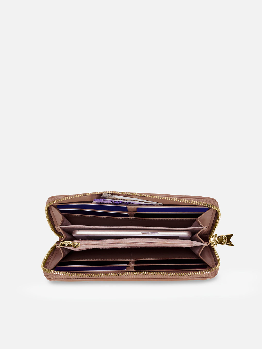 Pli Elite Large Zip Around Wallet Caramel