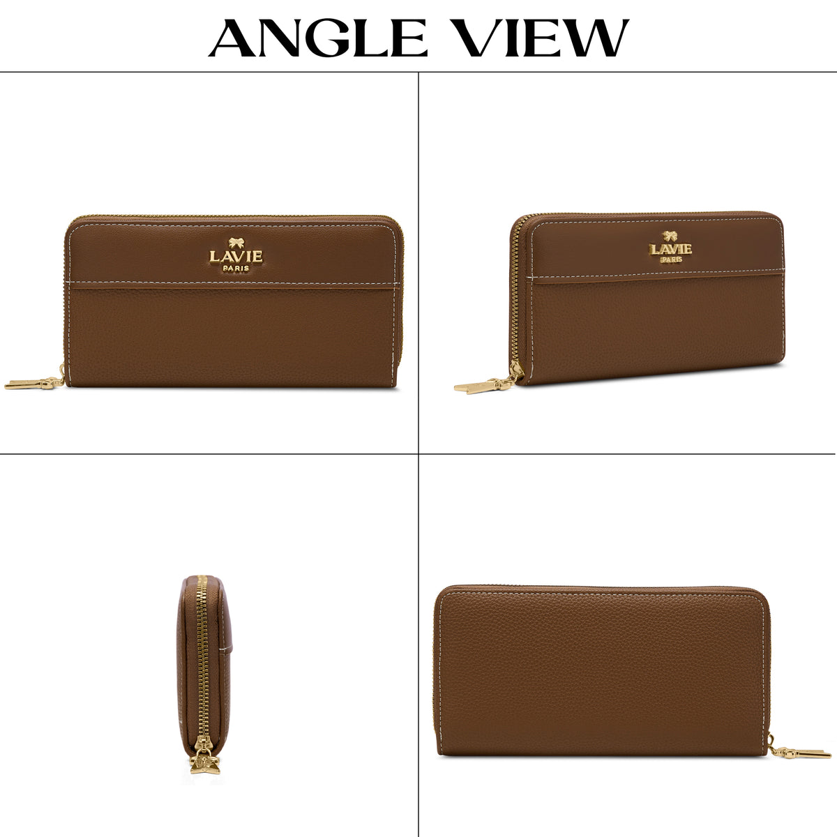 Soft Alfie Zip Around Large Tan Wallet