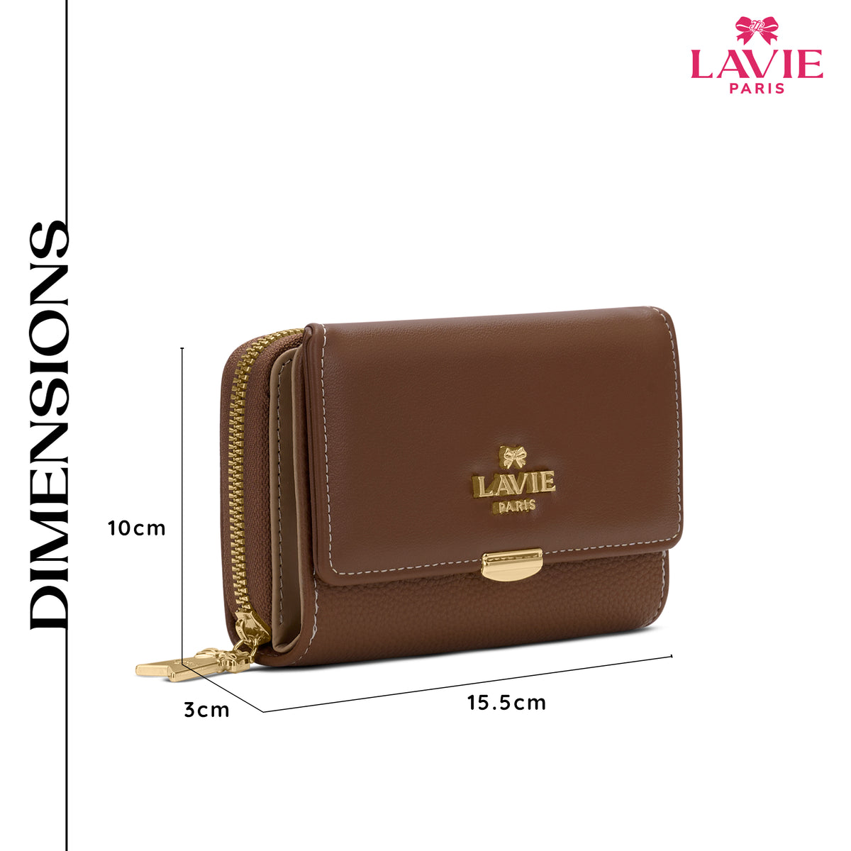 Soft Neomee Trifold Medium Tan Wallet