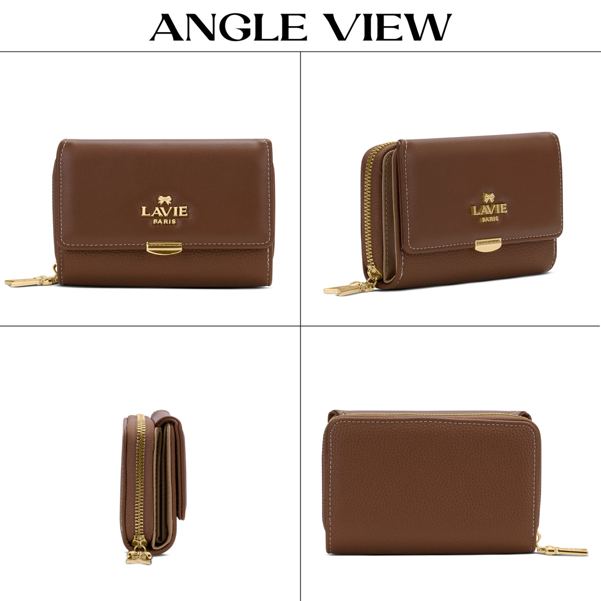 Soft Neomee Trifold Medium Tan Wallet