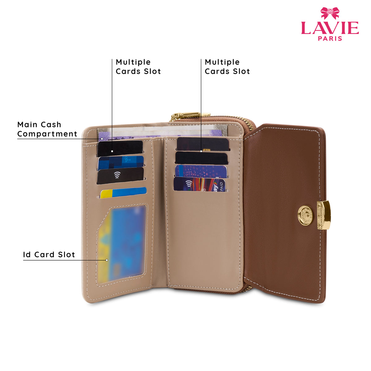Soft Neomee Trifold Medium Off White Wallet