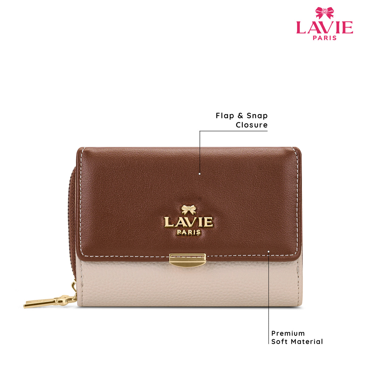 Soft Neomee Trifold Medium Off White Wallet