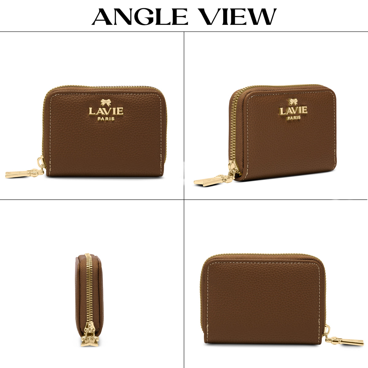 Soft Bracia Card Small Tan Wallet