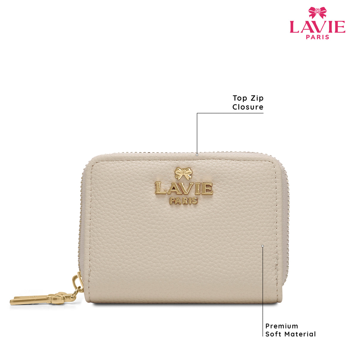 Soft Bracia Card Small Off White Wallet