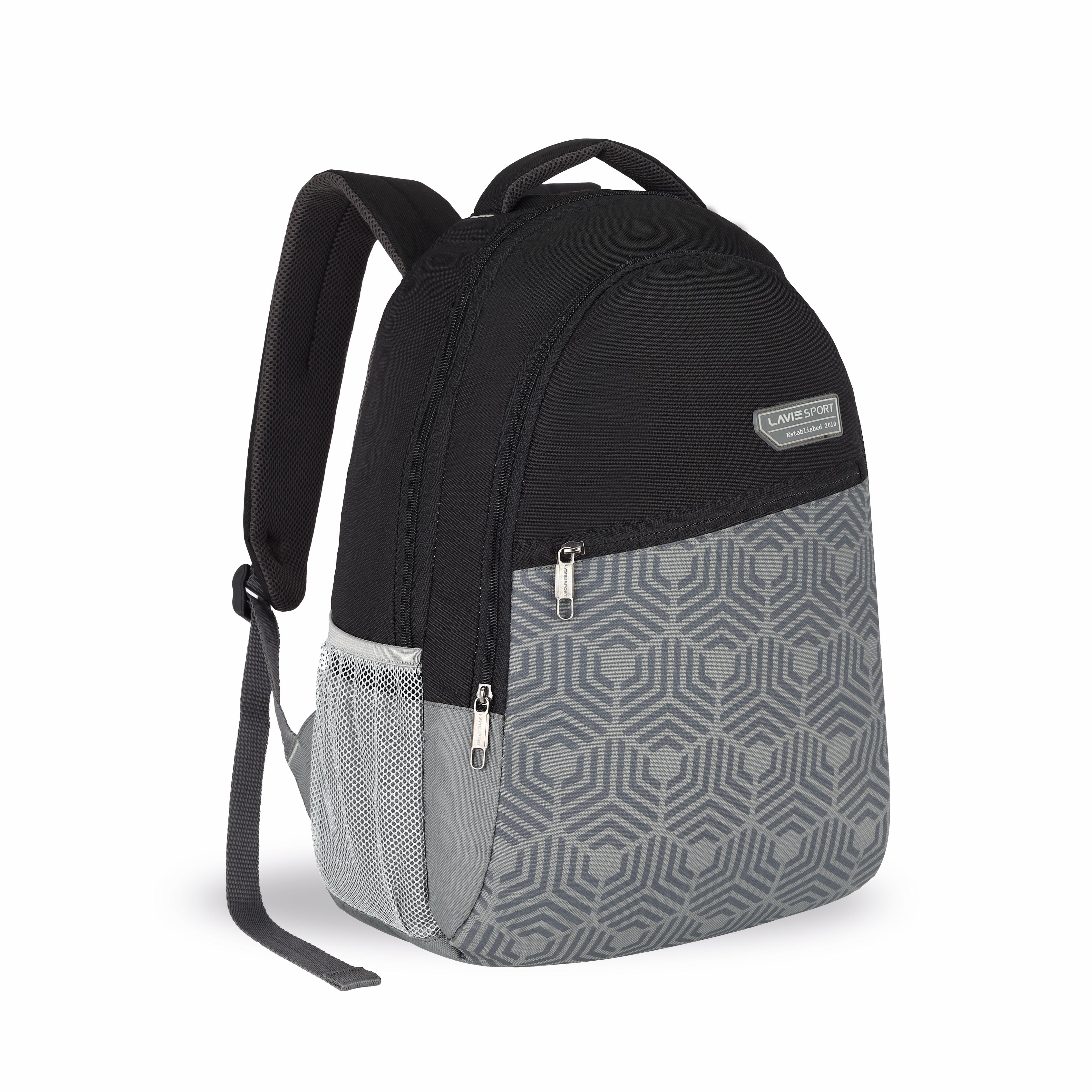 Lavie Sport Hexa 24L Casual School Bag For Boys & Girls Black - Lavie World