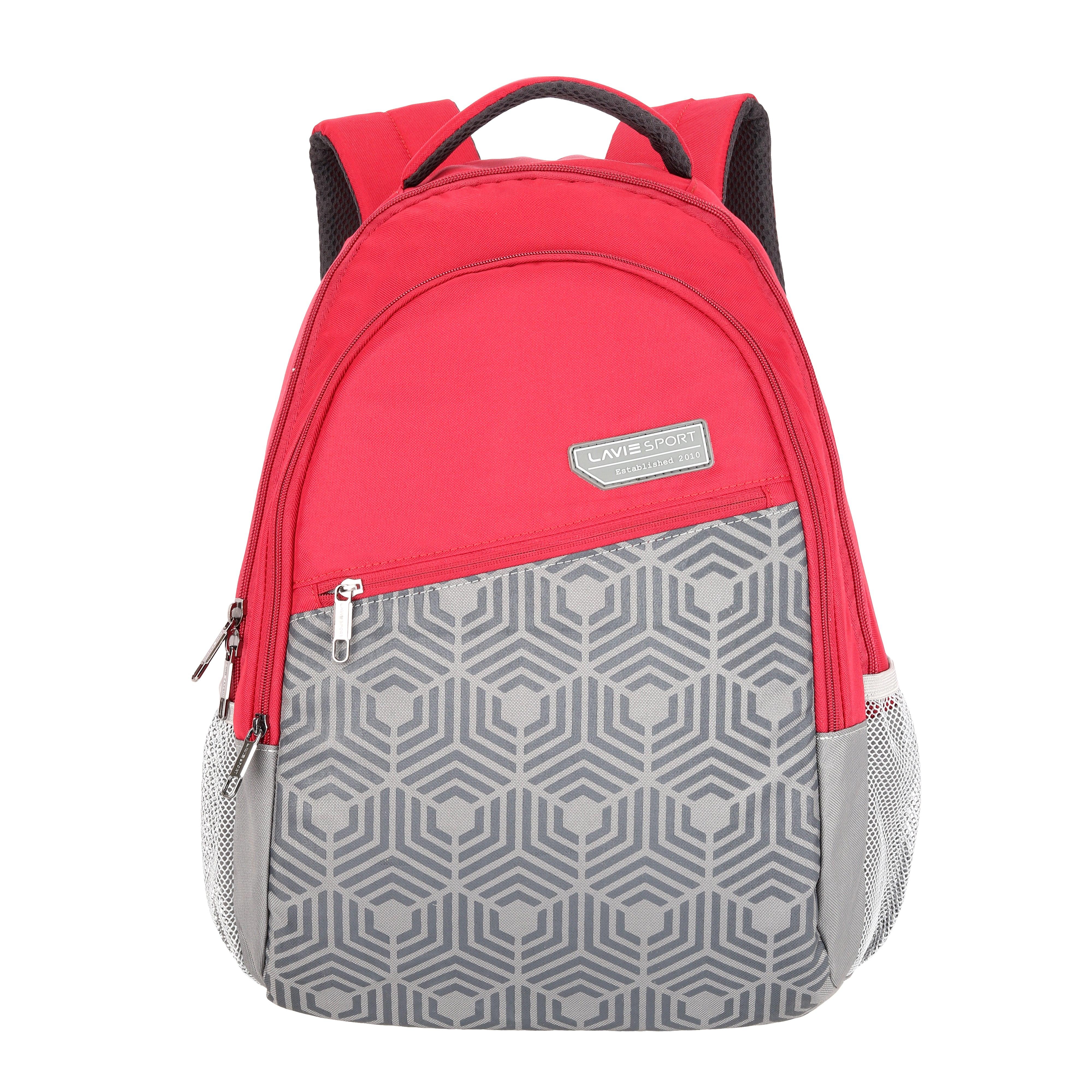 Lavie Sport Hexa 24L Casual School Bag For Boys & Girls Red - Lavie World
