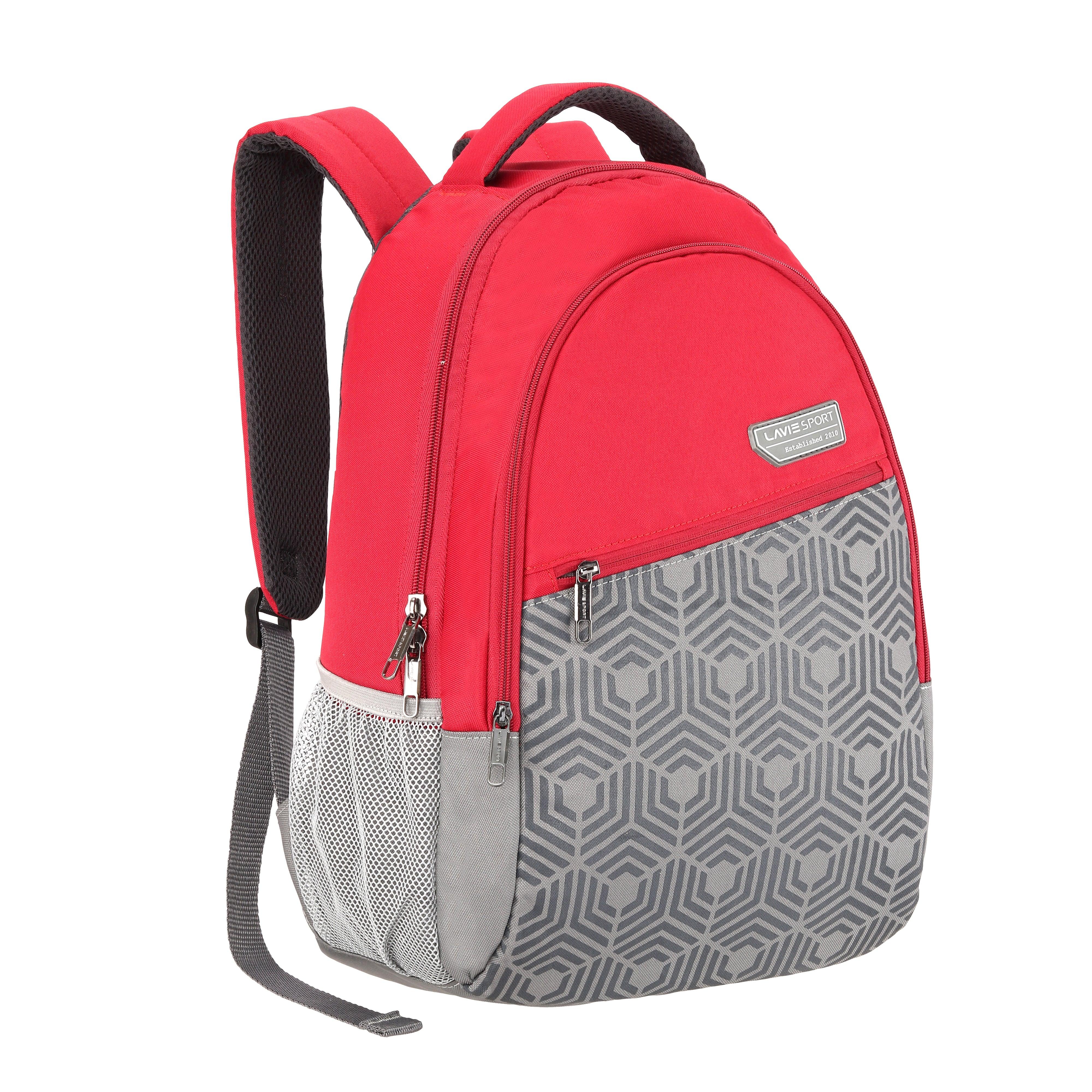 Lavie Sport Hexa 24L Casual School Bag For Boys & Girls Red - Lavie World