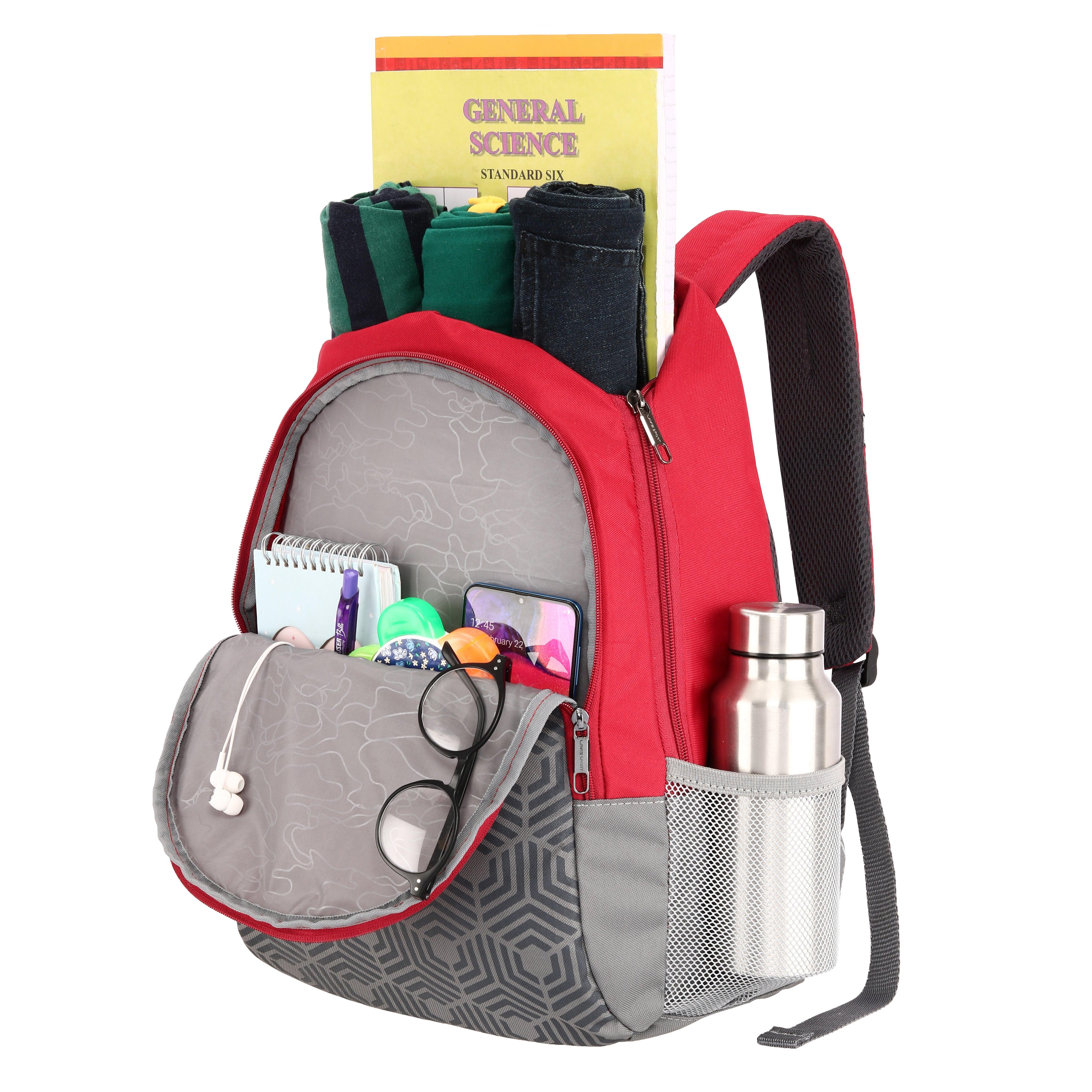 Lavie Sport Hexa 24L Casual School Bag For Boys & Girls Red - Lavie World