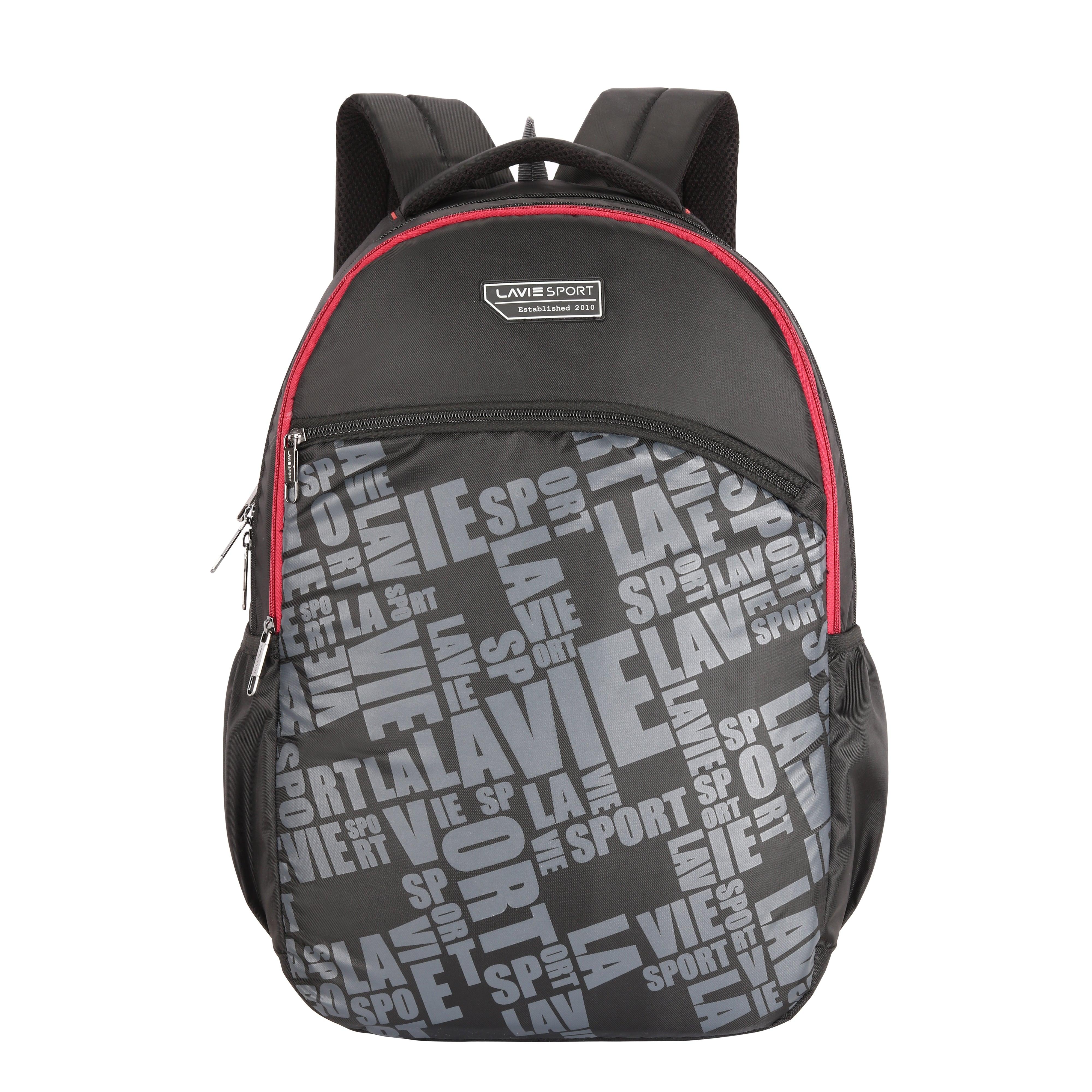 Lavie Sport Play 33L Laptop Backpack For School College Boys Girls Black