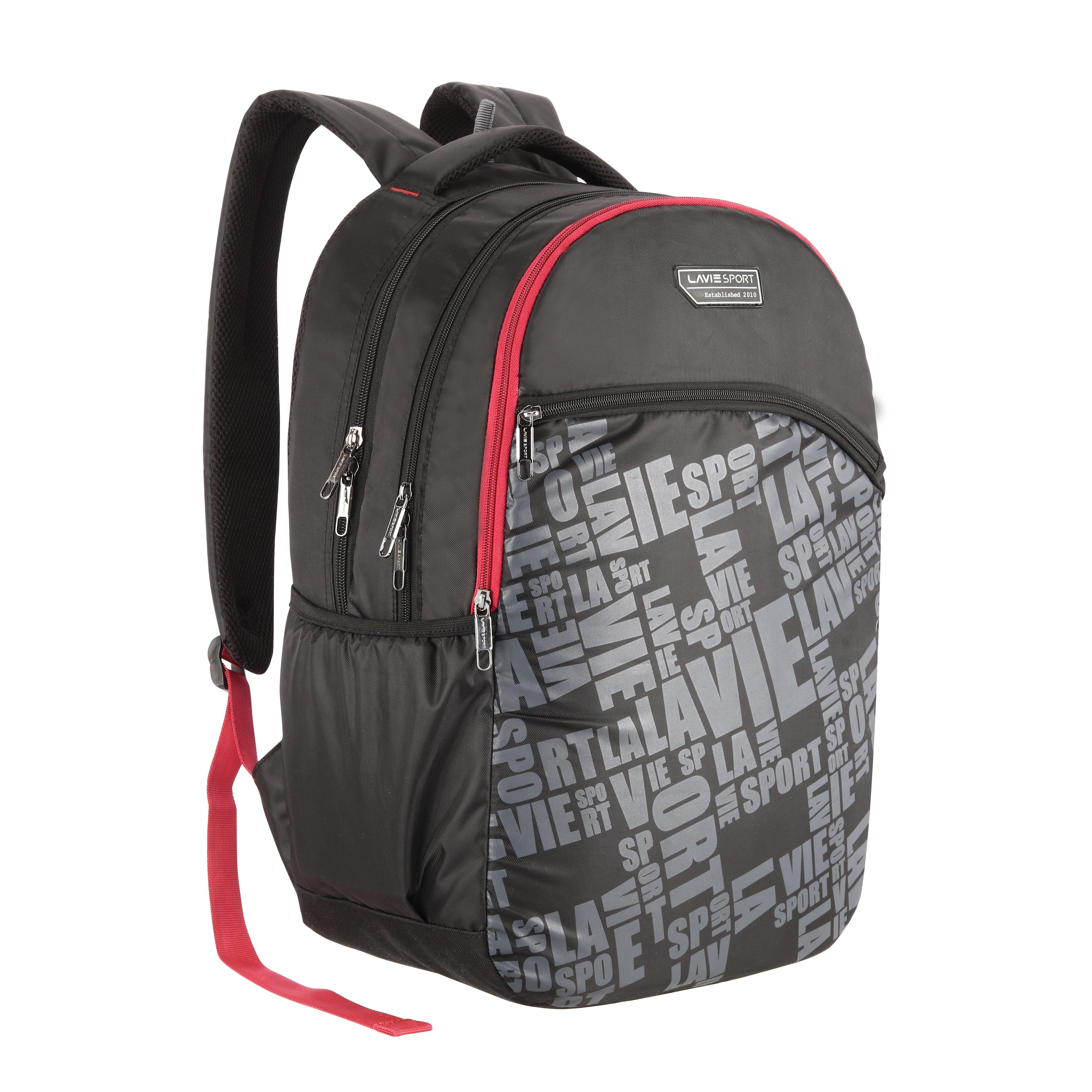 Lavie Sport Play 33L Laptop Backpack For School & College Boys & Girls Black - Lavie World