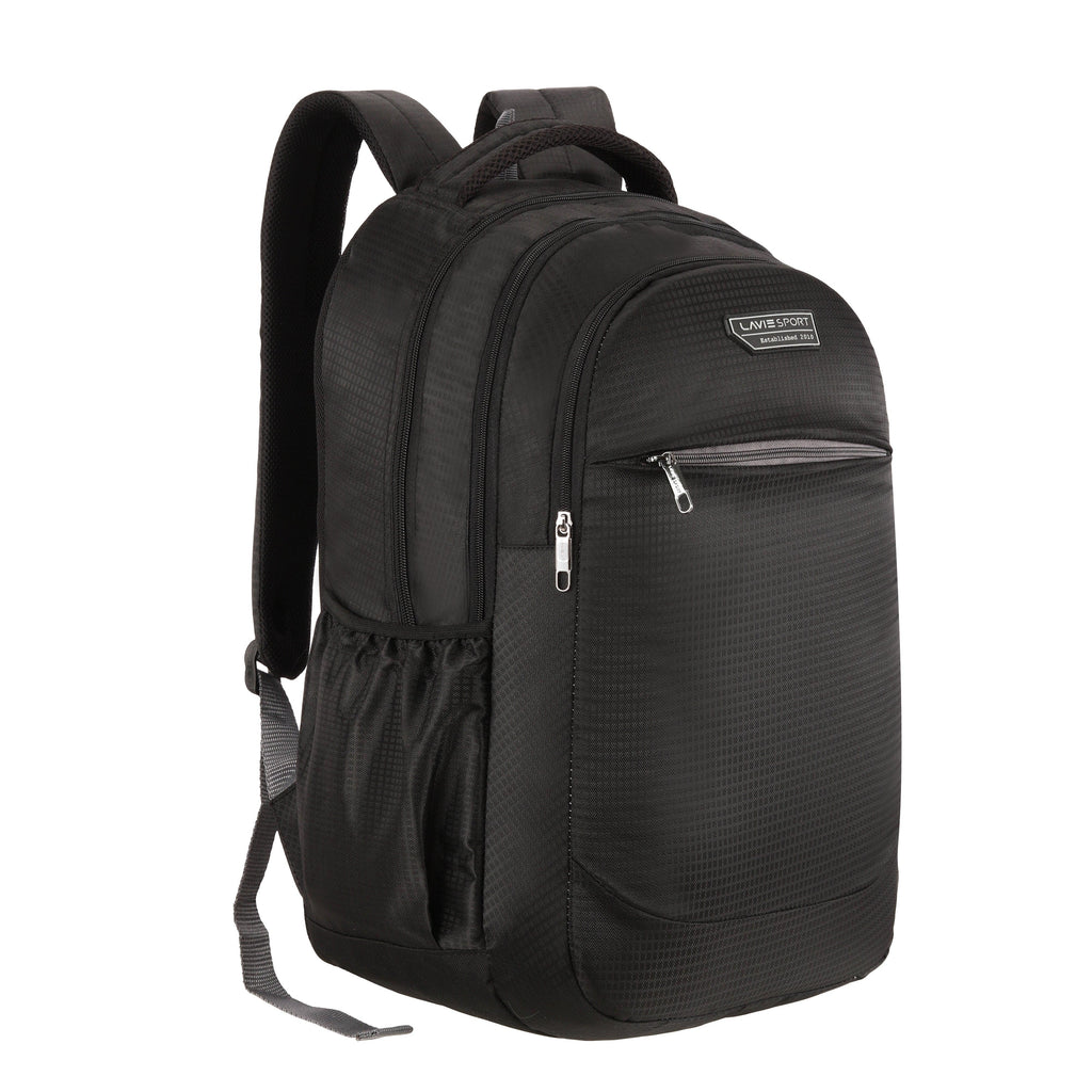 Lavie Sport Graph 31L Laptop Backpack with Raincover & Combi-lock For Men & Women|Boys & Girls Black - Lavie World