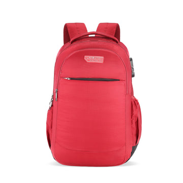 Lavie Sport Graph 31L Laptop Backpack with Raincover & Combi-lock For Men & Women|Boys & Girls Red - Lavie World