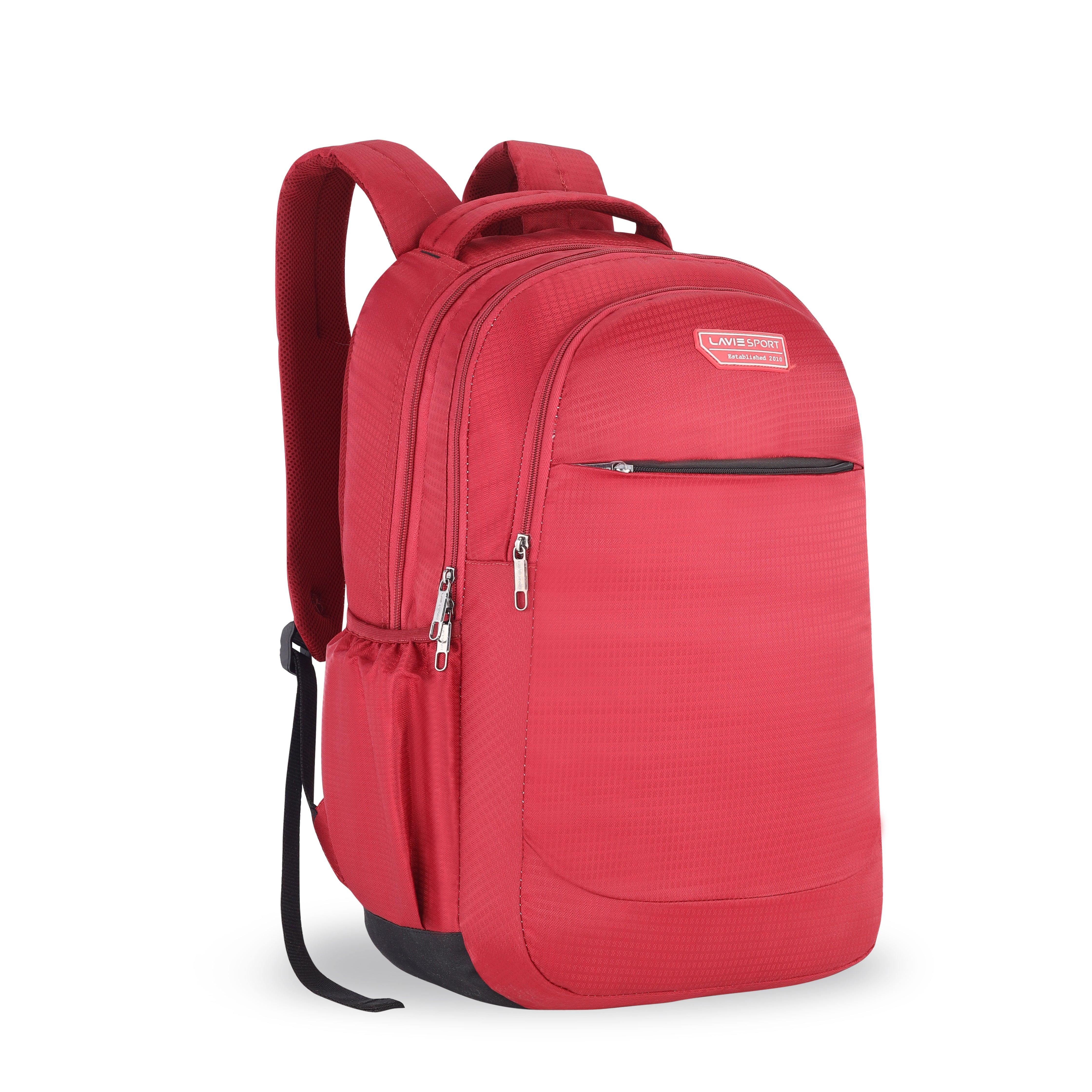 Lavie Sport Graph 31L Laptop Backpack with Raincover & Combi-lock For Men & Women|Boys & Girls Red - Lavie World