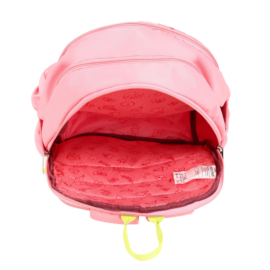 Lavie Sport Gems - 17.5" 26 Litres Casual Backpack | School College Bag For Boys & Girls Pink - Lavie World