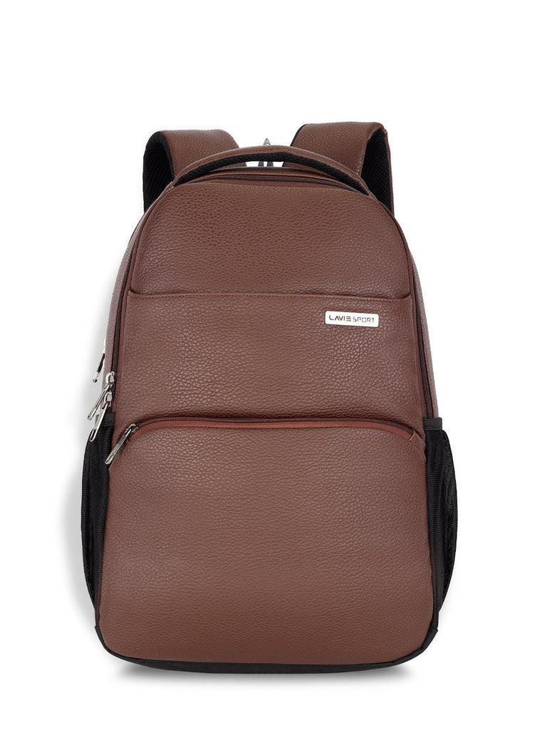 Lavie Sport Mode Gear 30L Laptop Backpack For Men & Women Brown - Lavie World