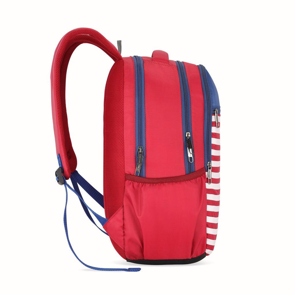 Lavie Sport Nautical 26L Printed School Backpack for Girls Red - Lavie World