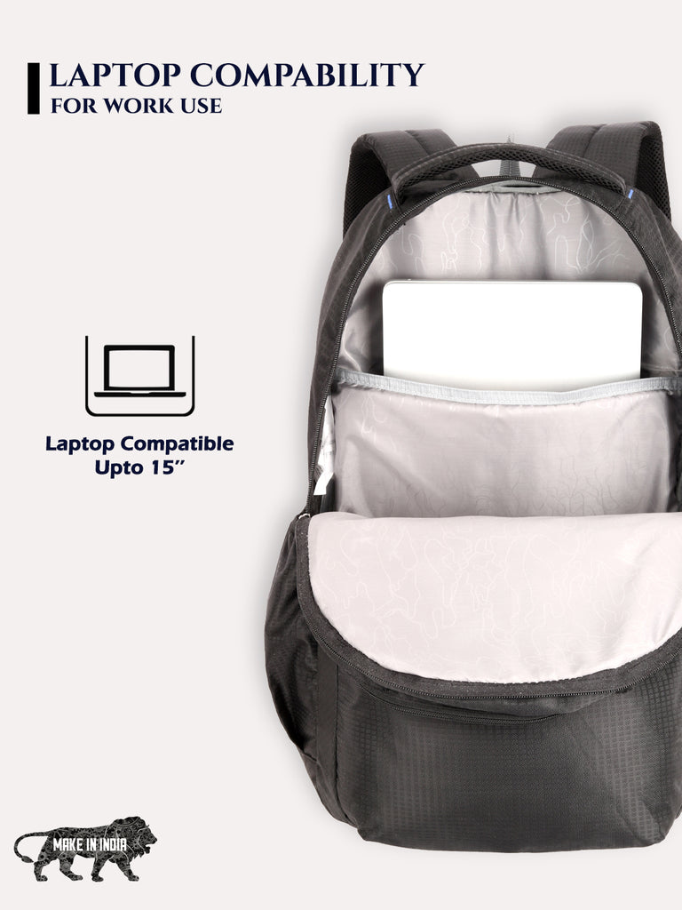 Lavie Sport Maxis 32L Laptop Backpack For Men & Women Black - Lavie World