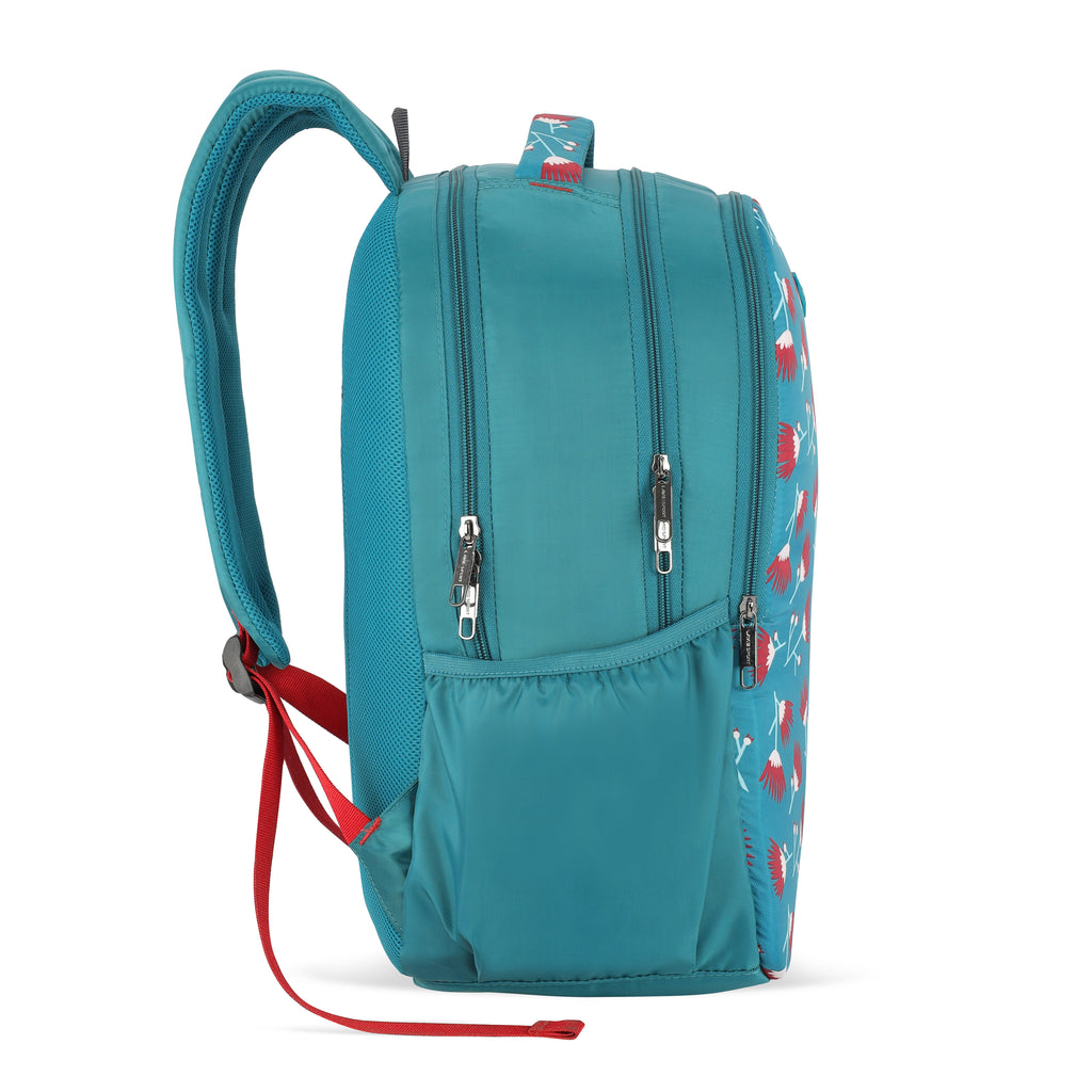 Lavie Sport Tinybloom 26L Floral Printed School Backpack for Girls Teal - Lavie World