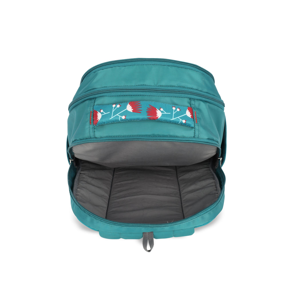 Lavie Sport Tinybloom 26L Floral Printed School Backpack for Girls Teal - Lavie World