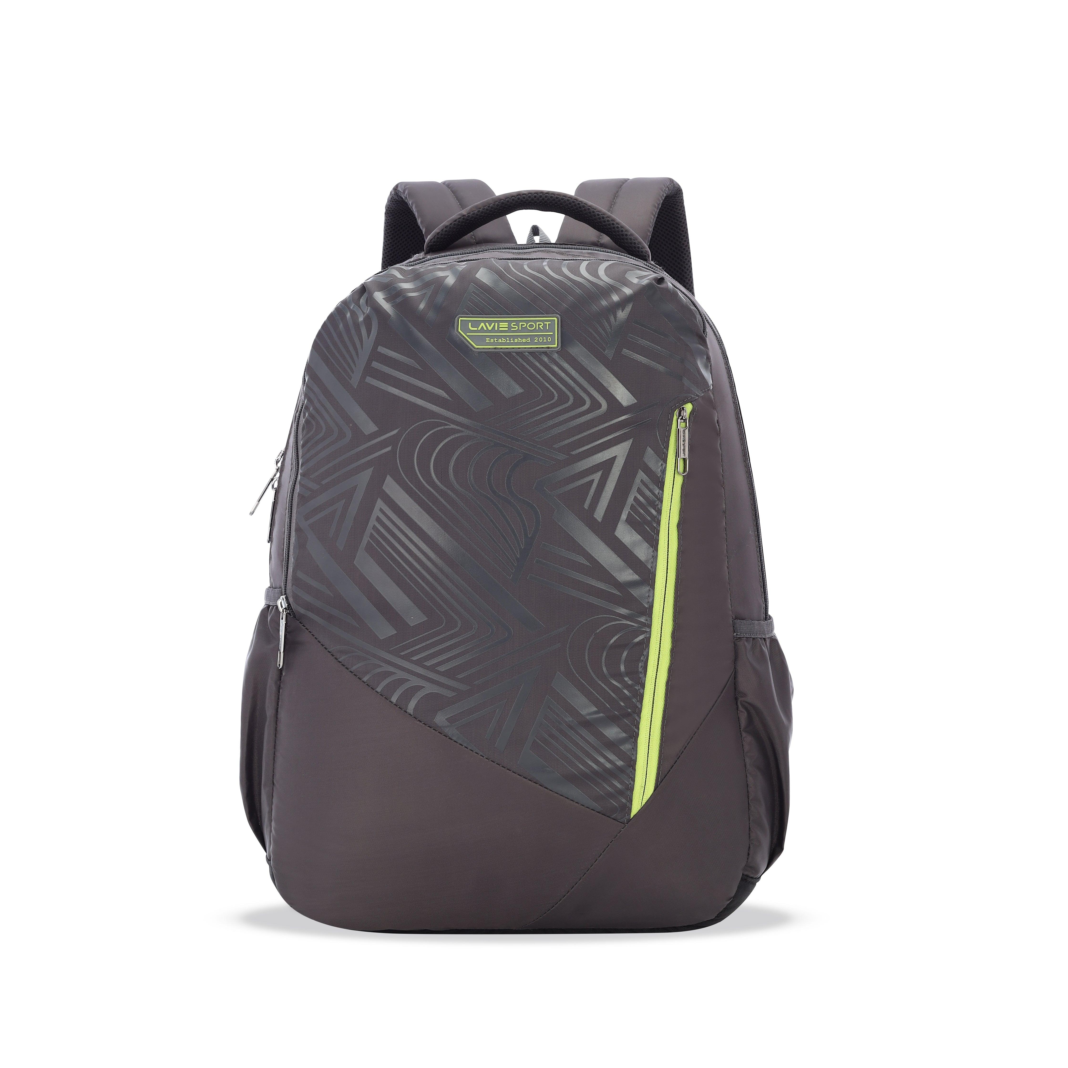 Lavie Sport Zeta Plus 31L Backpack with Raincover For Men Women Grey
