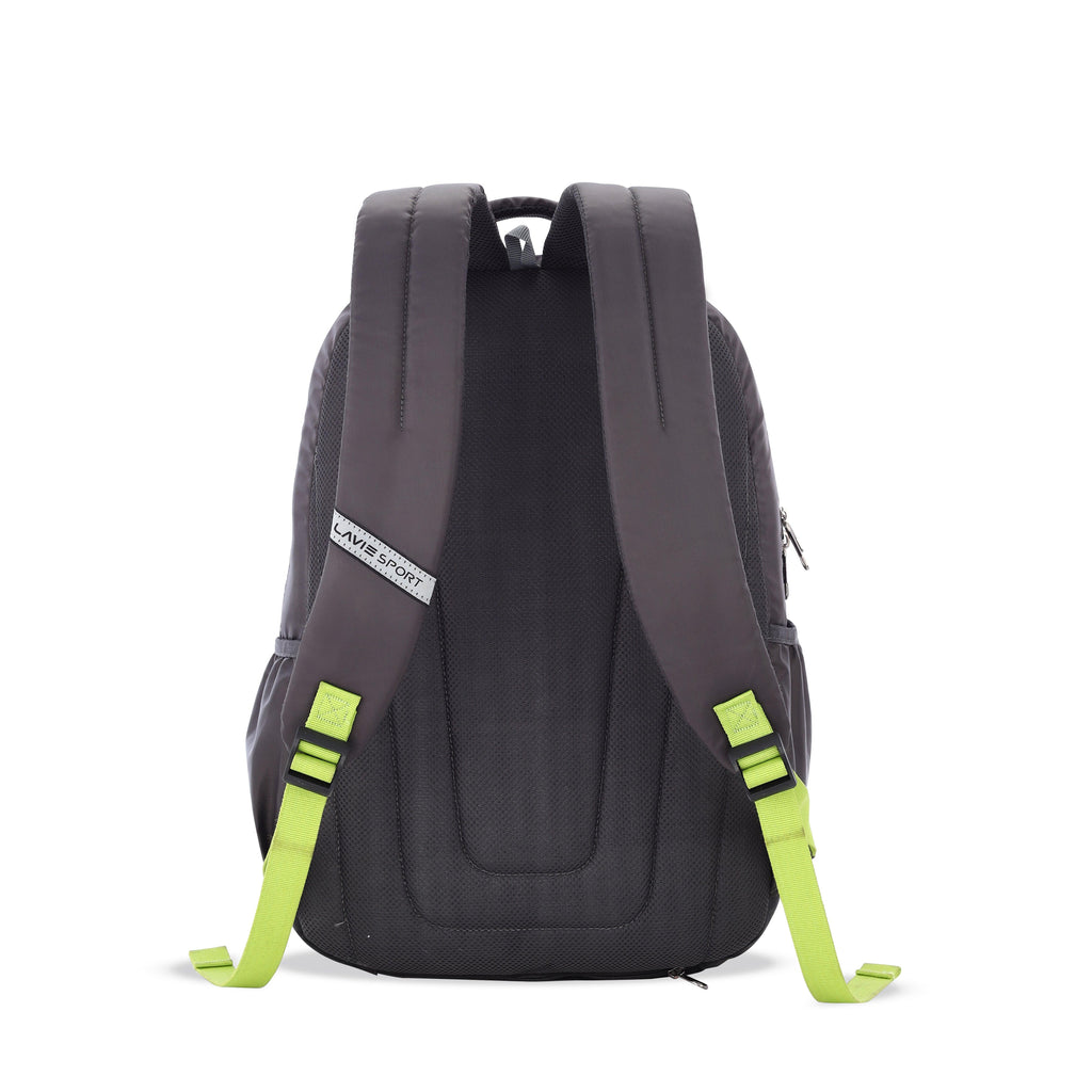 Lavie Sport Zeta Plus 31L Backpack With Raincover For Men & Women Grey - Lavie World