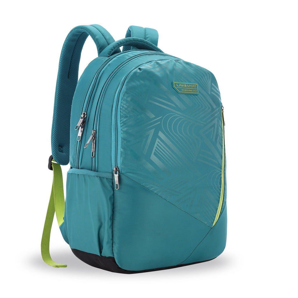 Lavie Sport Zeta Plus 31L Backpack with Raincover For Men & Women Teal - Lavie World