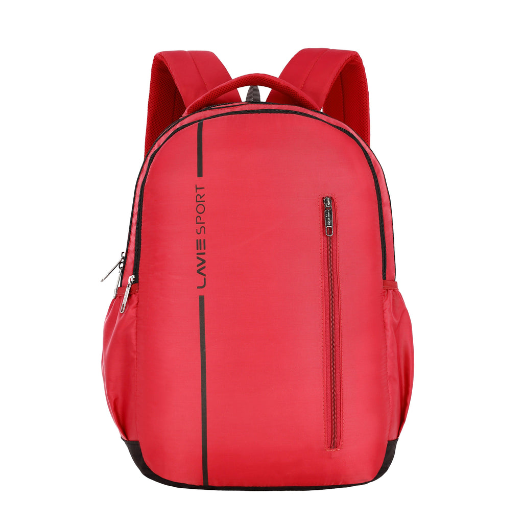 Lavie Sport Streak 36L Anti-theft Laptop Backpack For Men & Women | Laptop Bag For Boys & Girls Red - Lavie World