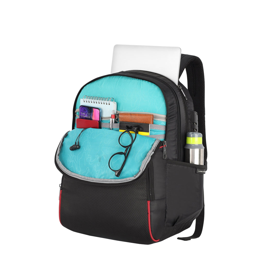 Lavie Sport Business M 33L Anti-theft Laptop Backpack For Men & Women | Laptop Bag For Boys & Girls Black - Lavie World