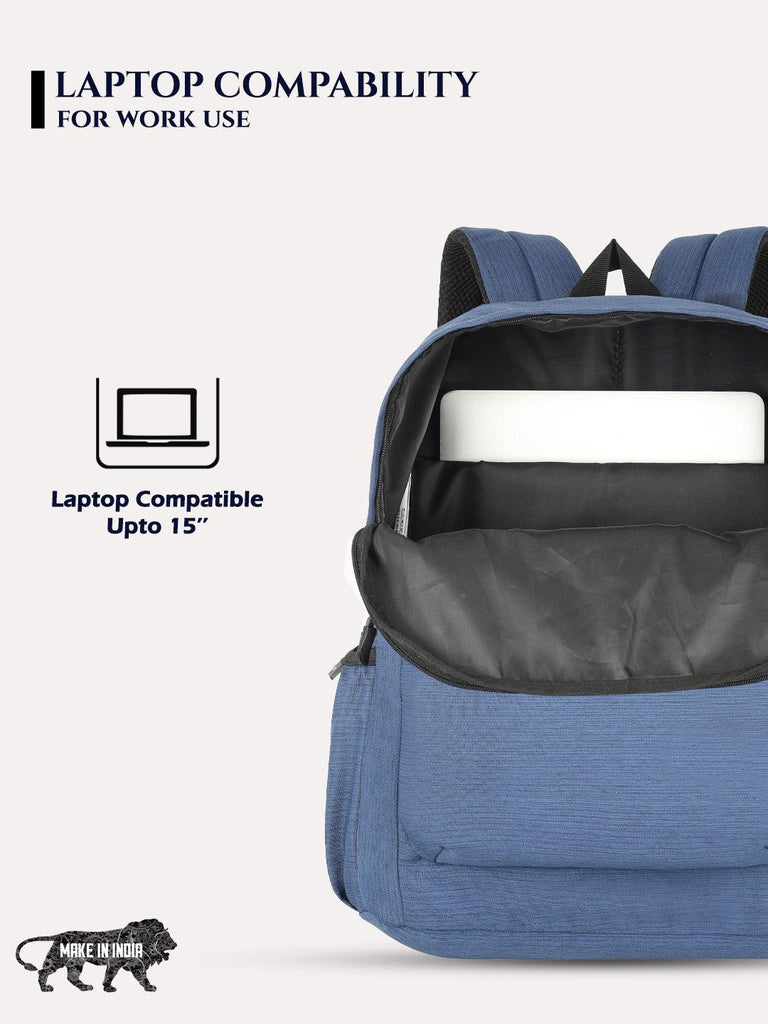 Lavie Sport 18L Crown Unisex Laptop Backpack for Girls and Boys Navy - Lavie World