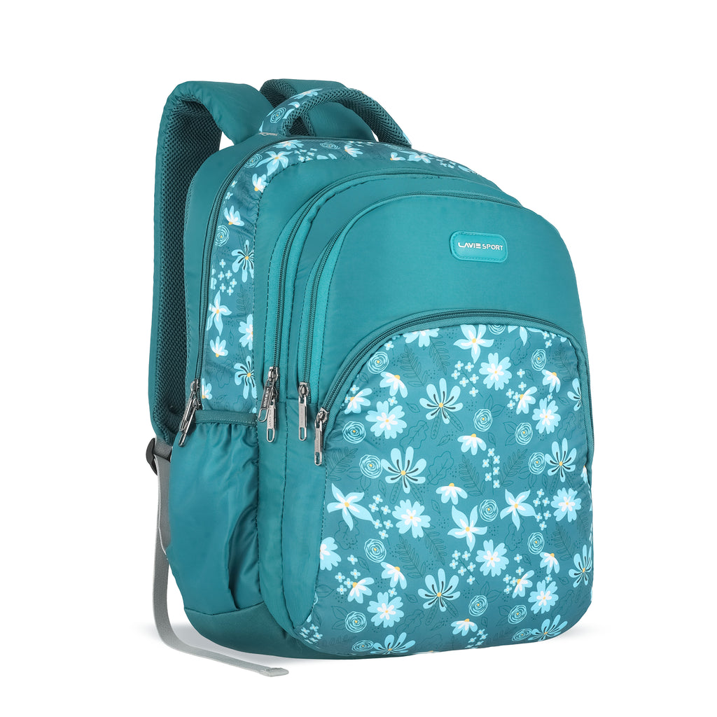 lavie-sport-bellis-39l-printed-school-backpack-with-rain-cover-for-girls-teal-teal-large