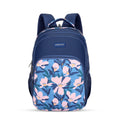 Lavie Sport Tropical 39L Printed School Backpack with Rain cover for Girls Navy