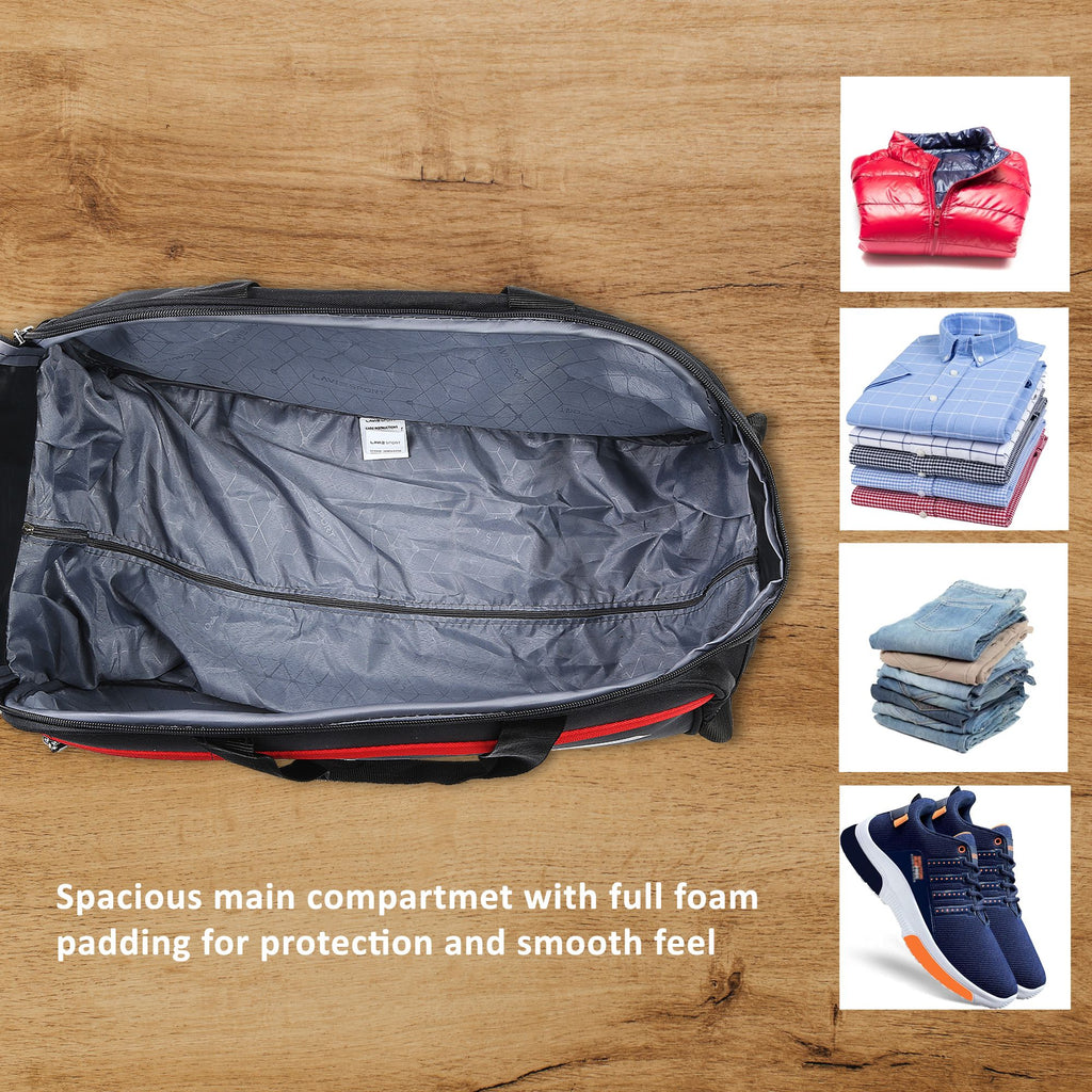 Lavie Sport Lino M Medium Size 57 Cms Wheel Duffle Bag | 2 Wheel Duffle Bag Navy - Lavie World