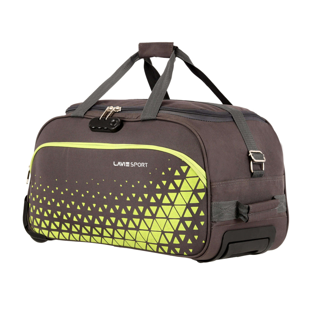 Lavie Sport 53.5 Cms Anti-Theft Arrow Wheel Duffle Bag For Travel | Luggage Bag Dk. Grey - Lavie World