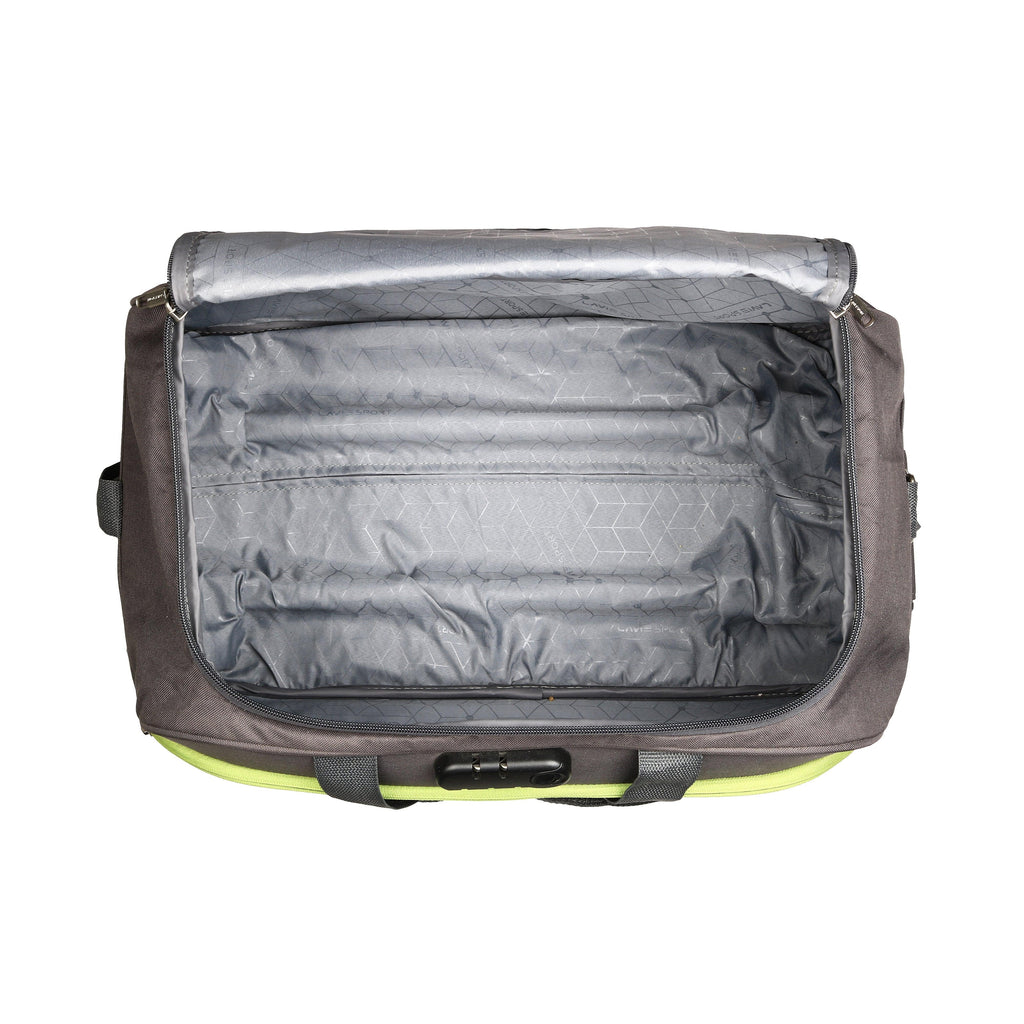 Lavie Sport 53.5 Cms Anti-Theft Arrow Wheel Duffle Bag For Travel | Luggage Bag Dk. Grey - Lavie World