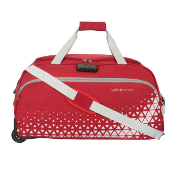 Lavie Sport 62 Cms Anti-Theft Arrow Wheel Duffle Bag For Travel | Luggage Bag Red - Lavie World