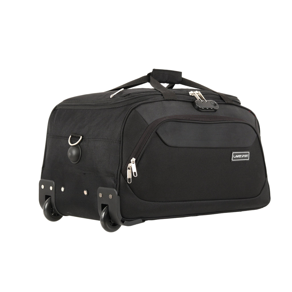 Lavie Sport 57 Cms Anti-Theft Voyage Wheel Duffle Bag For Travel | Luggage Bag Black - Lavie World