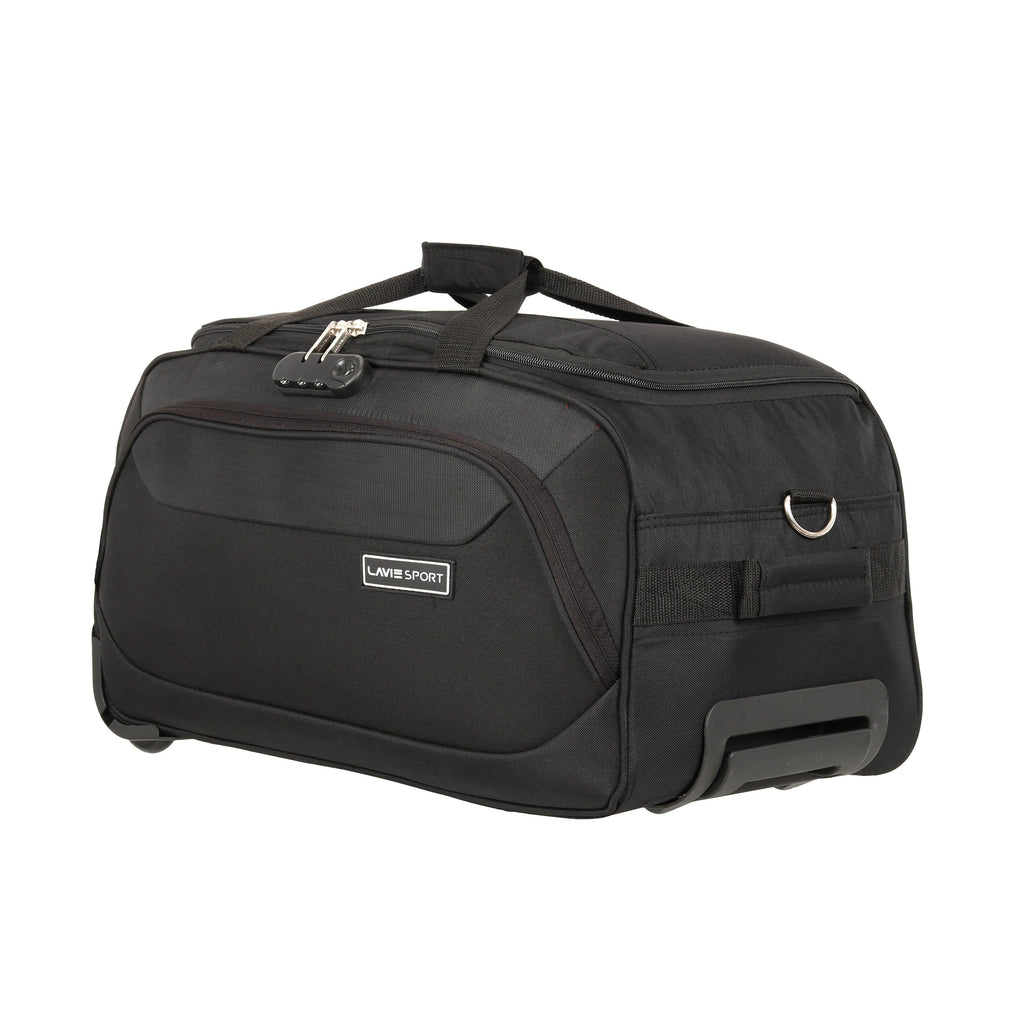 Lavie Sport 57 Cms Anti-Theft Voyage Wheel Duffle Bag For Travel | Luggage Bag Black - Lavie World