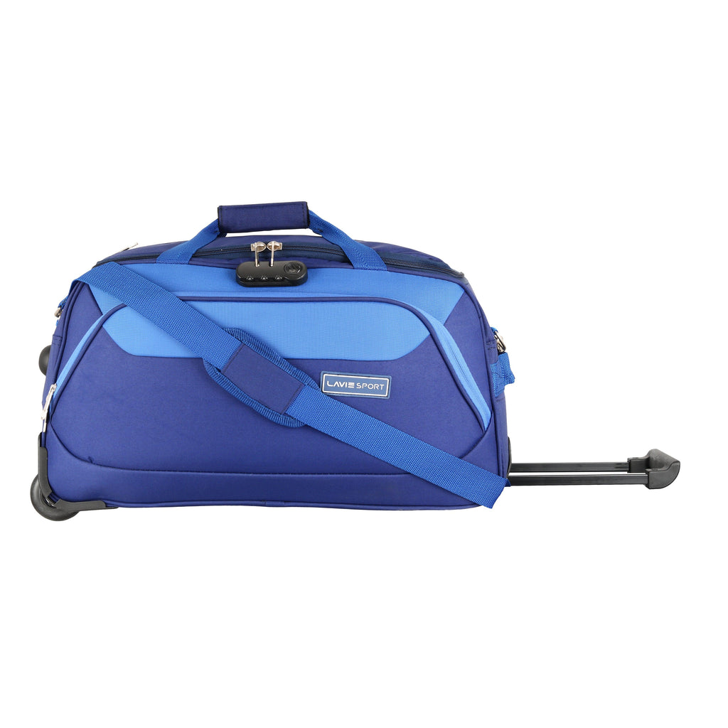 Lavie Sport 57 Cms Anti-Theft Voyage Wheel Duffle Bag For Travel | Luggage Bag Navy - Lavie World