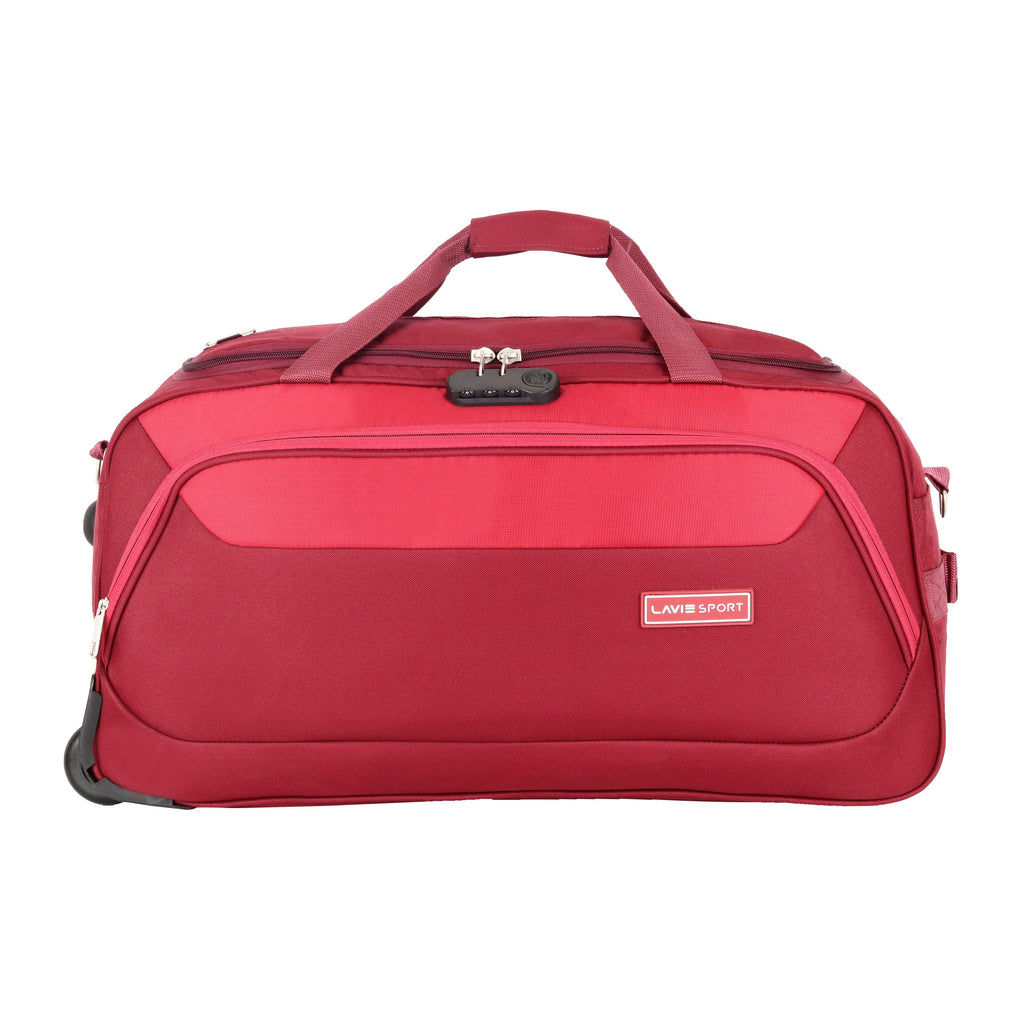 Lavie Sport 65 Cms Anti-Theft Voyage Wheel Duffle Bag For Travel | Luggage Bag Maroon - Lavie World