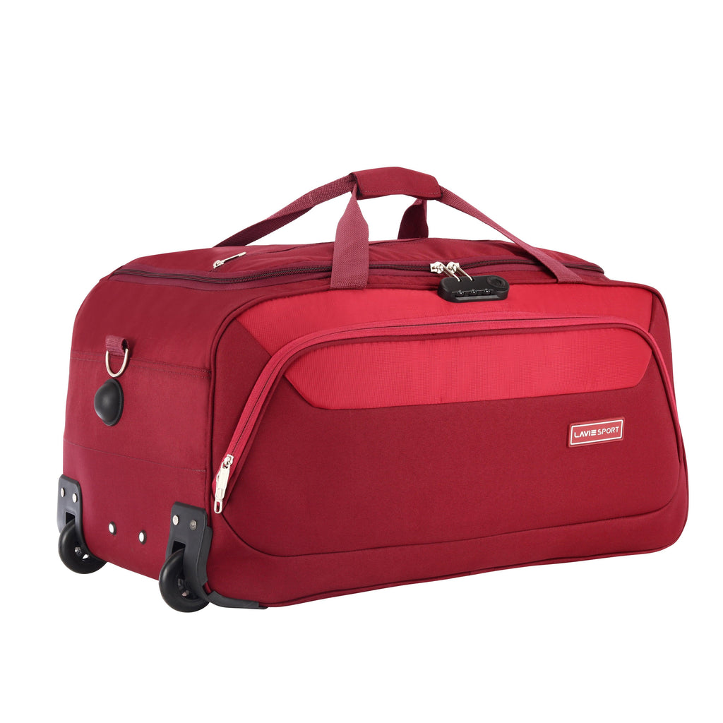Lavie Sport 65 Cms Anti-Theft Voyage Wheel Duffle Bag For Travel | Luggage Bag Maroon - Lavie World