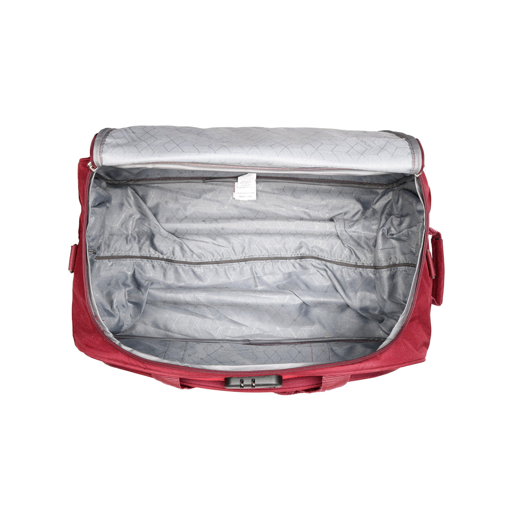 Lavie Sport 57 cms Anti-theft Sage Wheel Duffle Bag For Travel | Luggage Bag Maroon - Lavie World