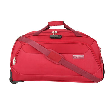 Lavie Sport 65 cms Anti-theft Sage Wheel Duffle Bag For Travel | Luggage Bag Maroon - Lavie World