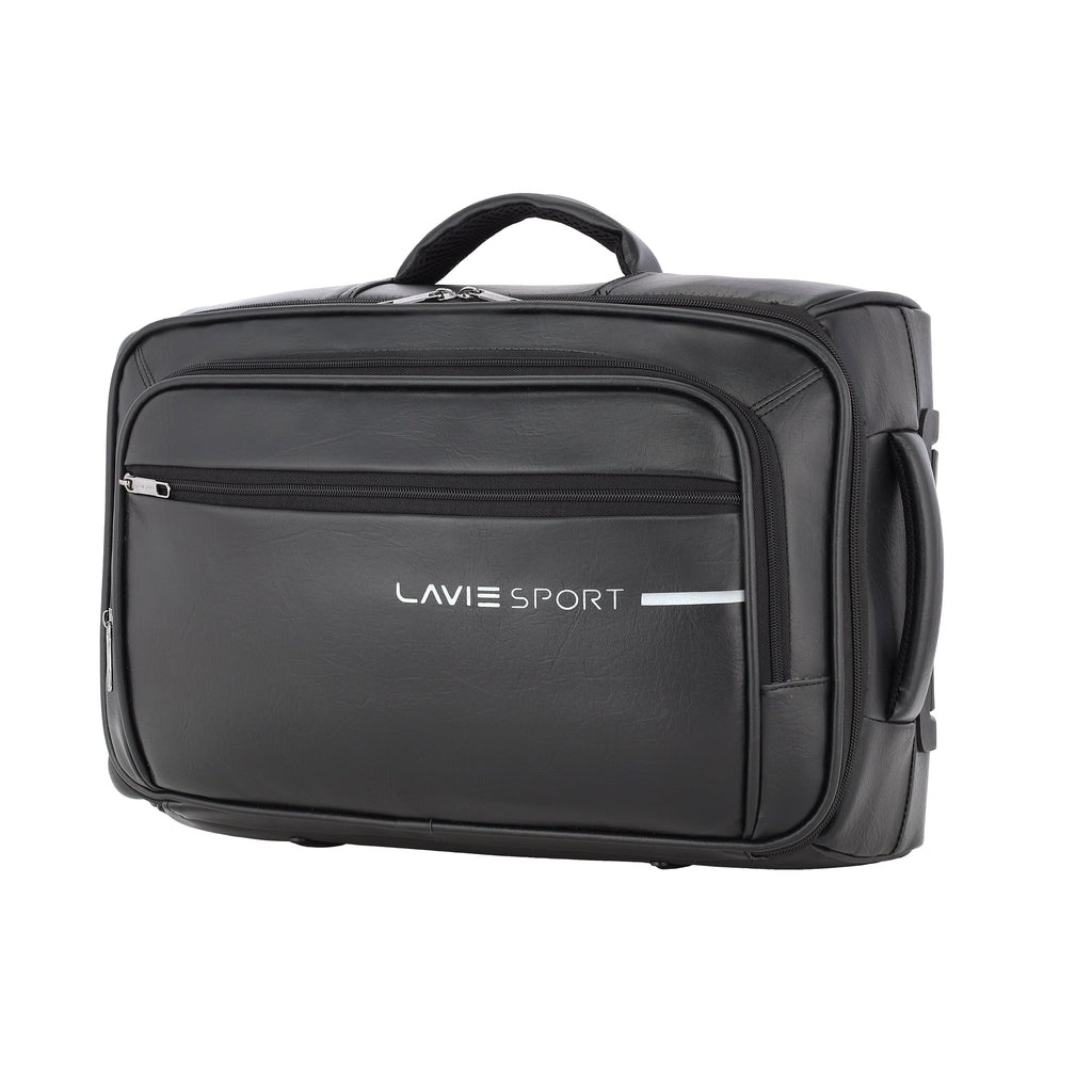 Lavie Sport 45 Cms Premium Majestic Overnighter Laptop Trolley | Luggage Bag Black - Lavie World