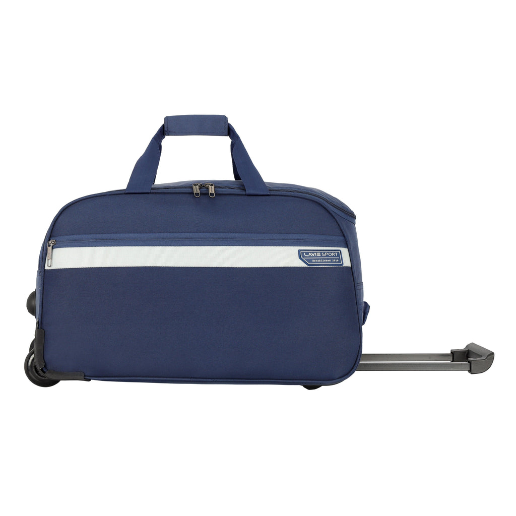 Lavie Sport Cabin Size 53 cms Meridian X Wheel Duffle Bag For Travel | Luggage Bag Navy - Lavie World