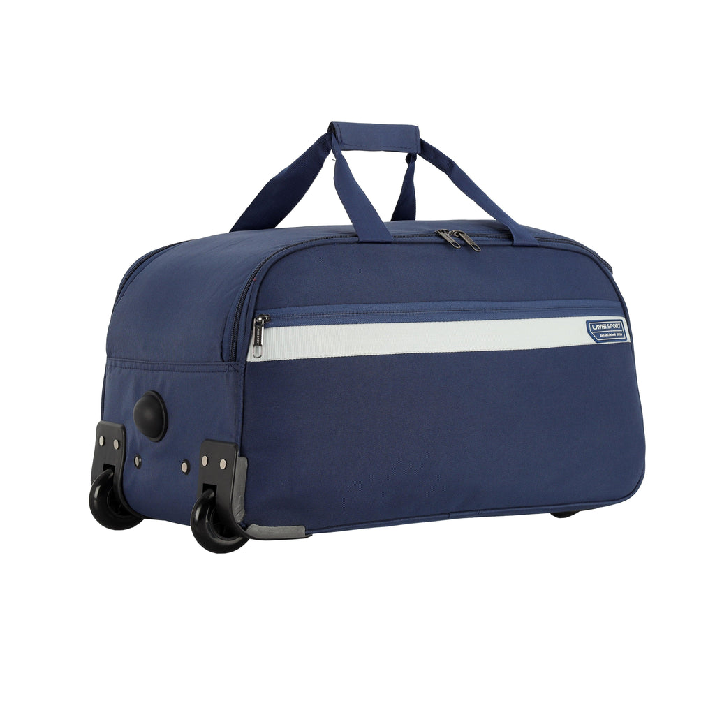 Lavie Sport Cabin Size 53 cms Meridian X Wheel Duffle Bag For Travel | Luggage Bag Navy - Lavie World