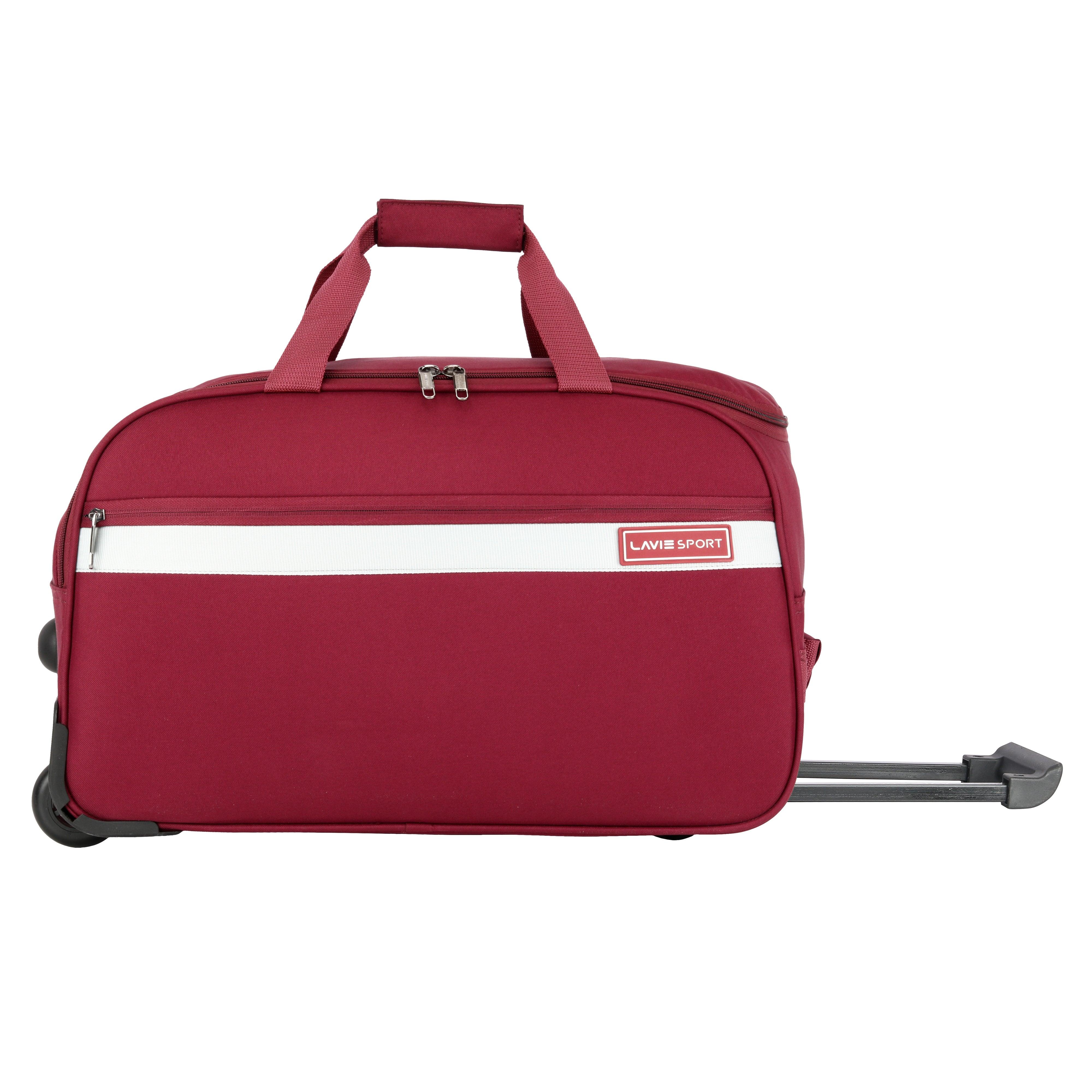 Lavie Sport Cabin Size 53 cms Meridian X Wheel Duffle Bag | Maroon - Lavie World