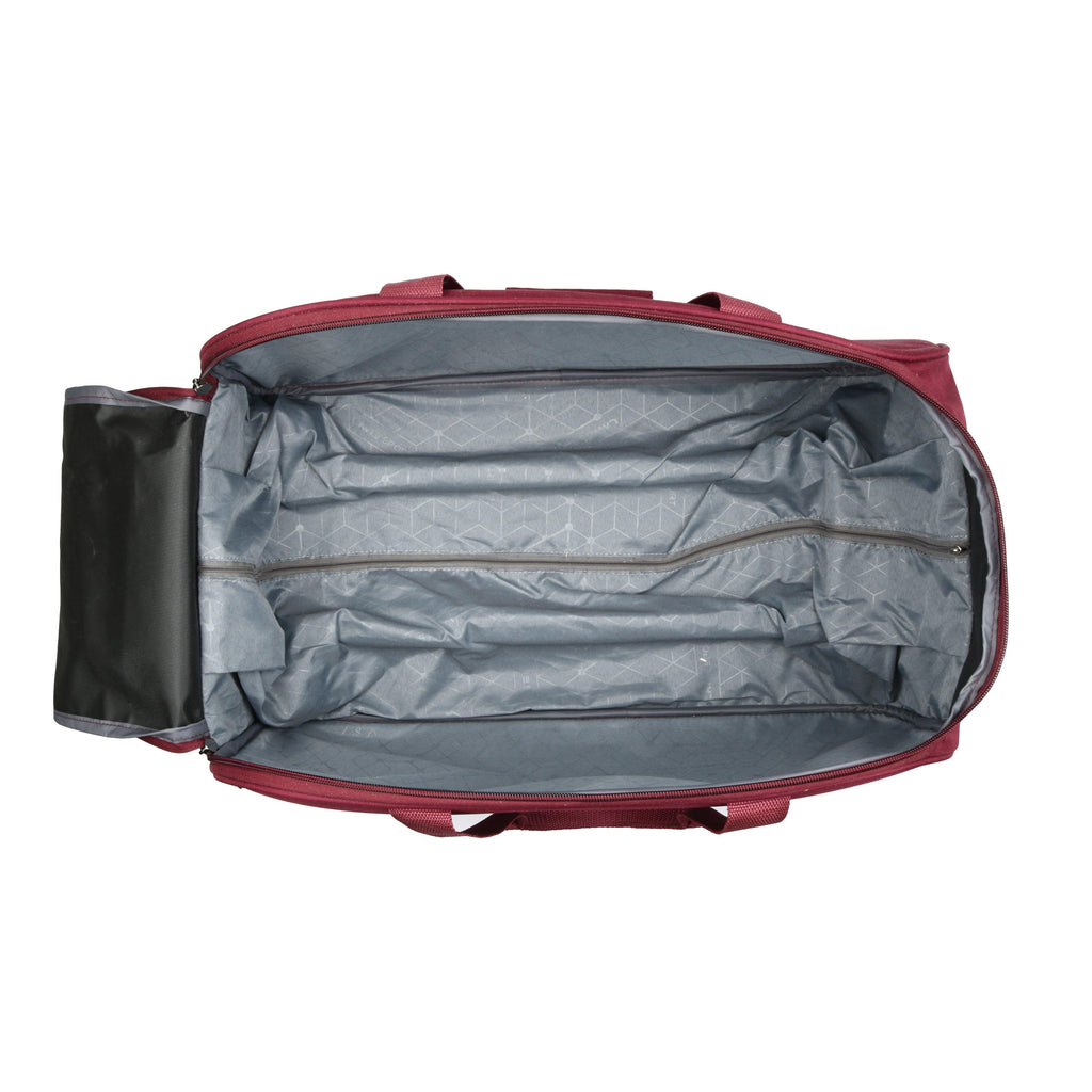 Lavie Sport Cabin Size 53 cms Meridian X Wheel Duffle Bag | Maroon - Lavie World