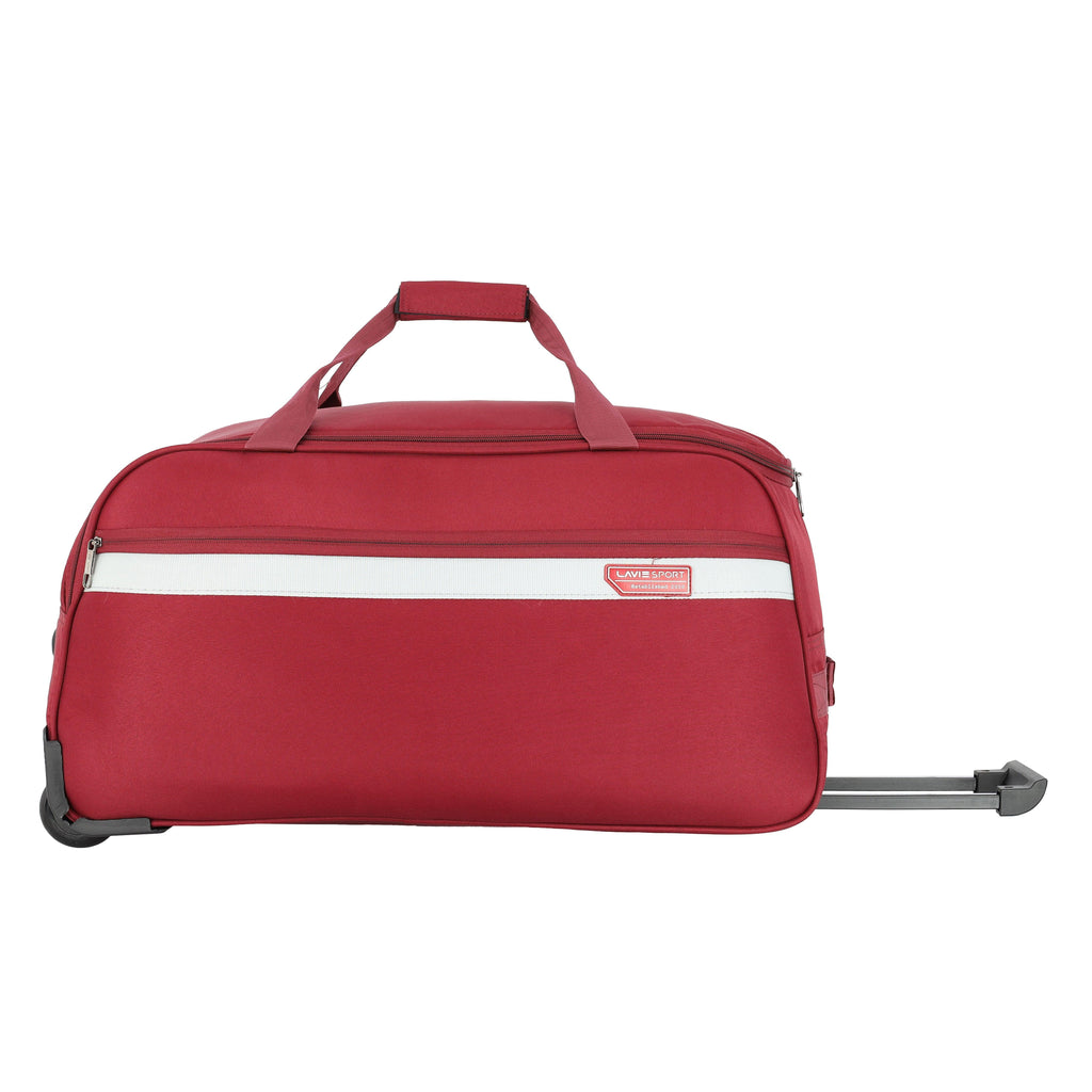 Lavie Sport Large Size 63 cms Meridian X Wheel Duffle Bag For Travel | Luggage Bag Maroon - Lavie World