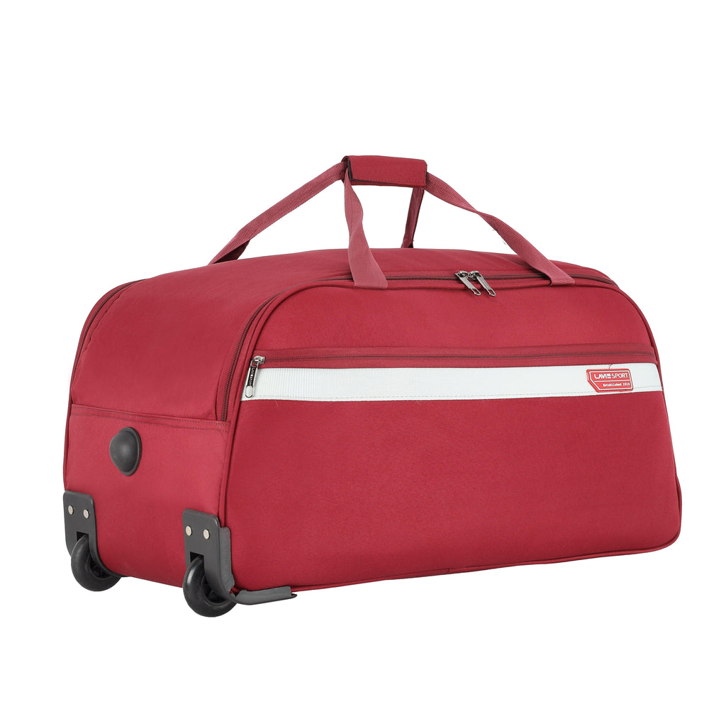 Lavie Sport Large Size 63 cms Meridian X Wheel Duffle Bag For Travel | Luggage Bag Maroon - Lavie World