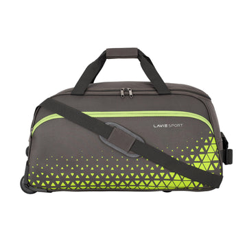Lavie Sport Roar M Large Size 62 cms Wheel Duffle Bag For Travel | 2 Wheel Luggage Bag | Travel Duffle Wheeler Dk. Grey - Lavie World